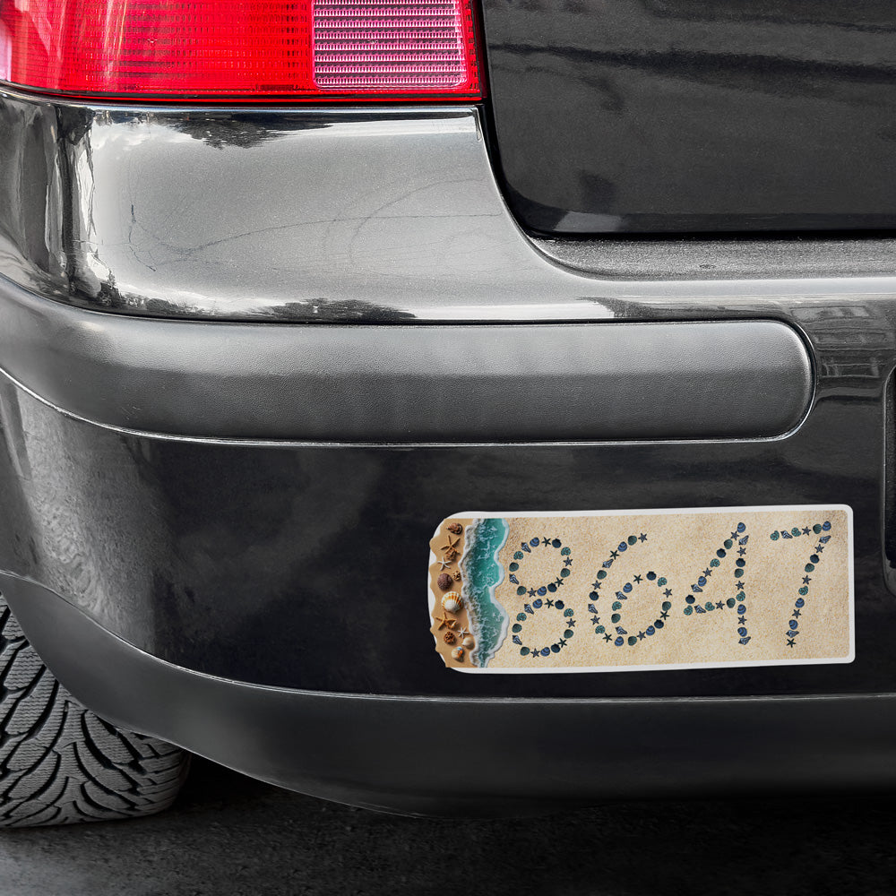 8647 in Seashells Anti-Trump Anti-MAGA Vinyl Sticker Decal