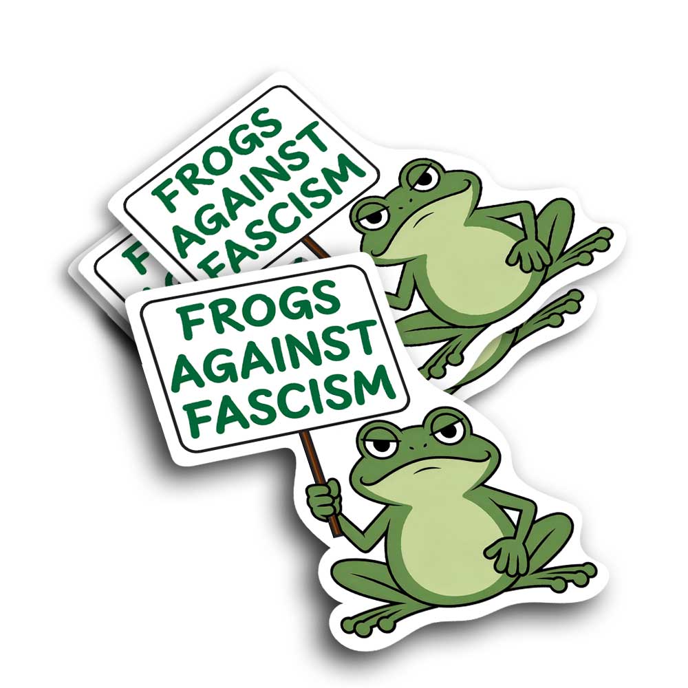Frogs Against Facism Vinyl Decal Weatherproof Sticker