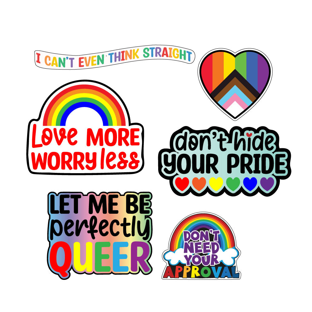 Pride Stickers 10 Pack Lot – Anti-Grooming Children Stickers, Rainbow Azalea Pink, Unisex Adult, Worldwide Shipping 🌐