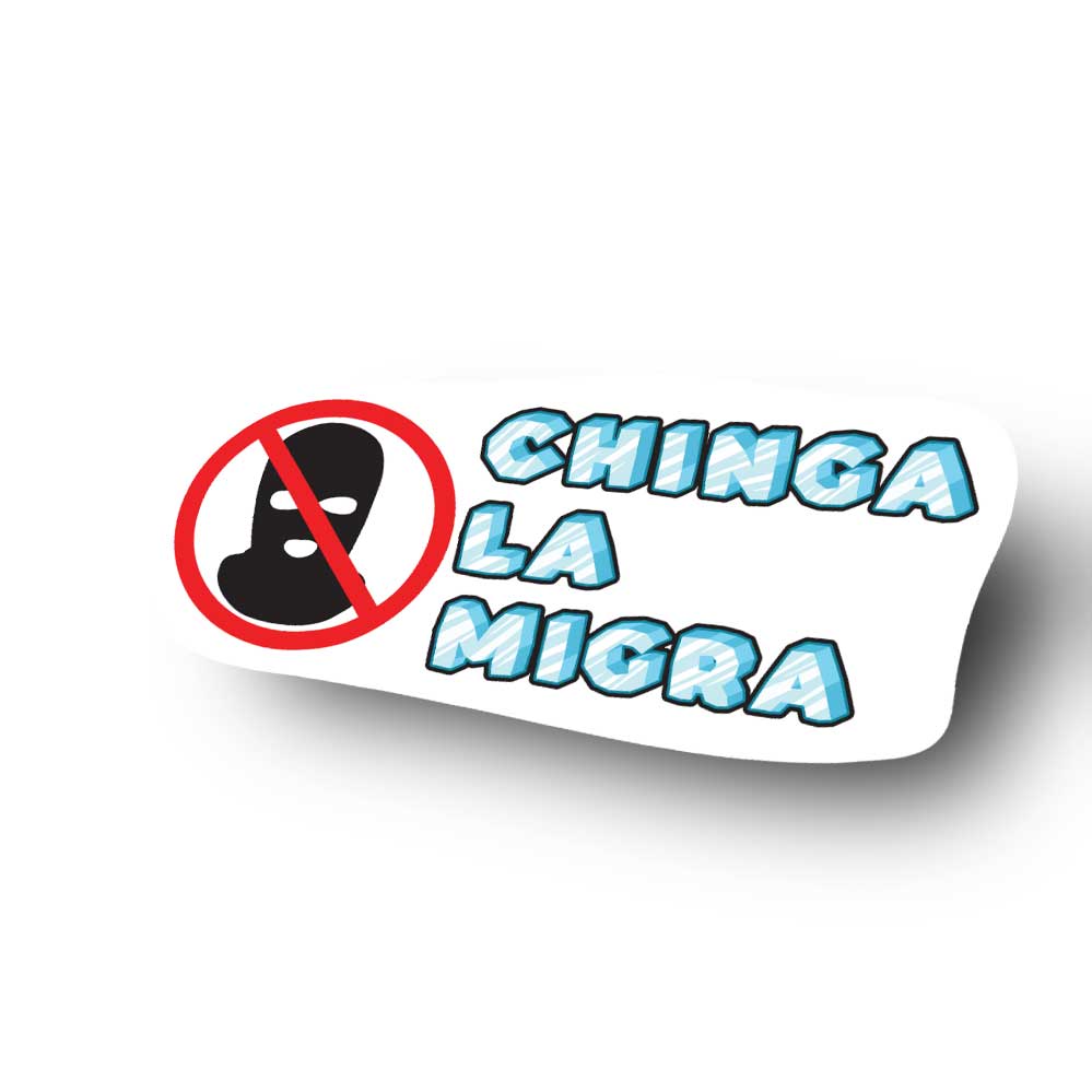 anti ice chinga la migra sticker vinyl car decal bumper sticker anti trump