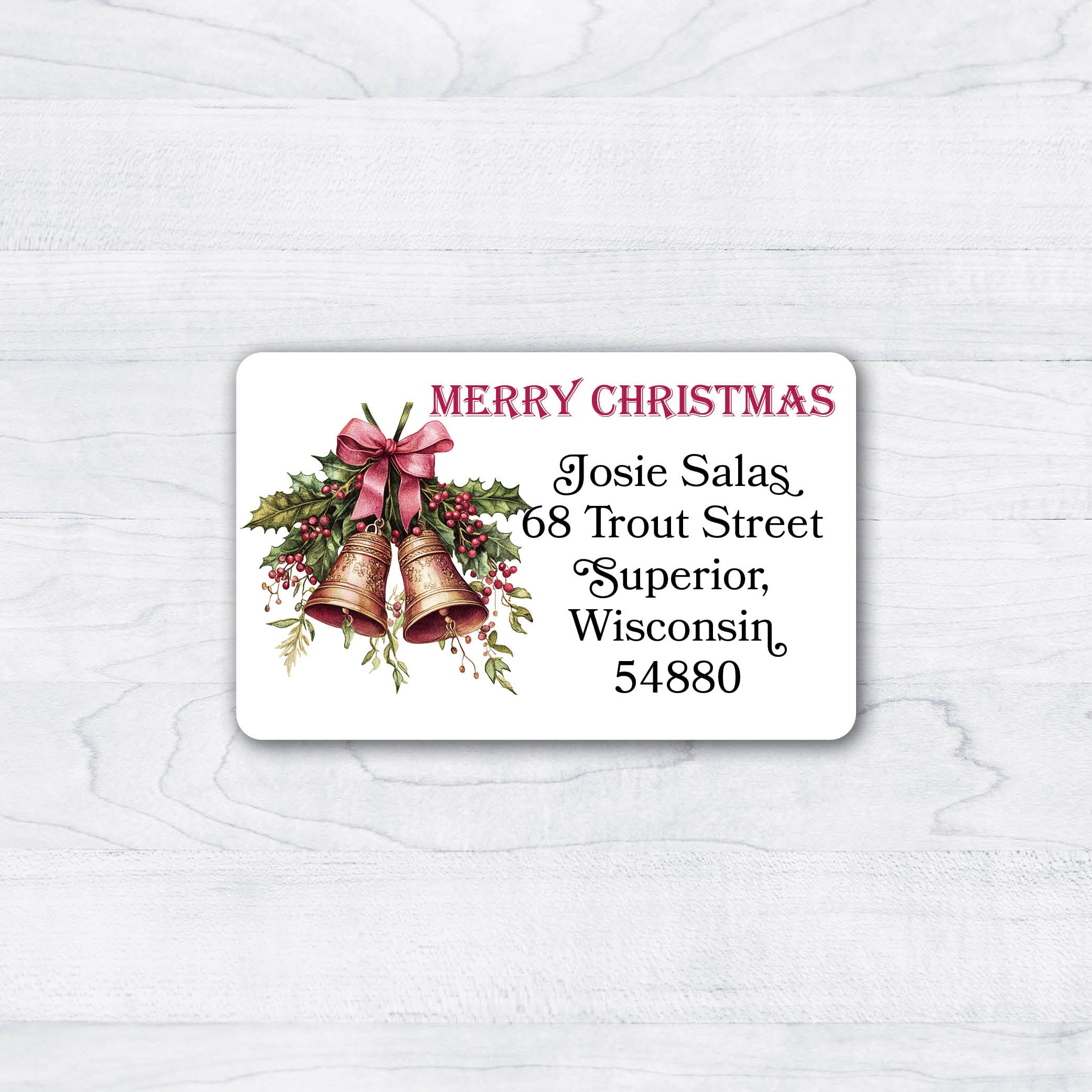 Christmas Bell Return Address Labels