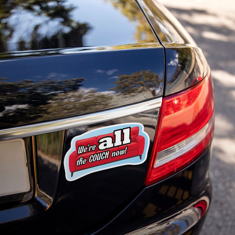 "We're All the Couch Now!" Anti-Trump Sticker honoring JD Vance Vinyl Decal Weatherproof
