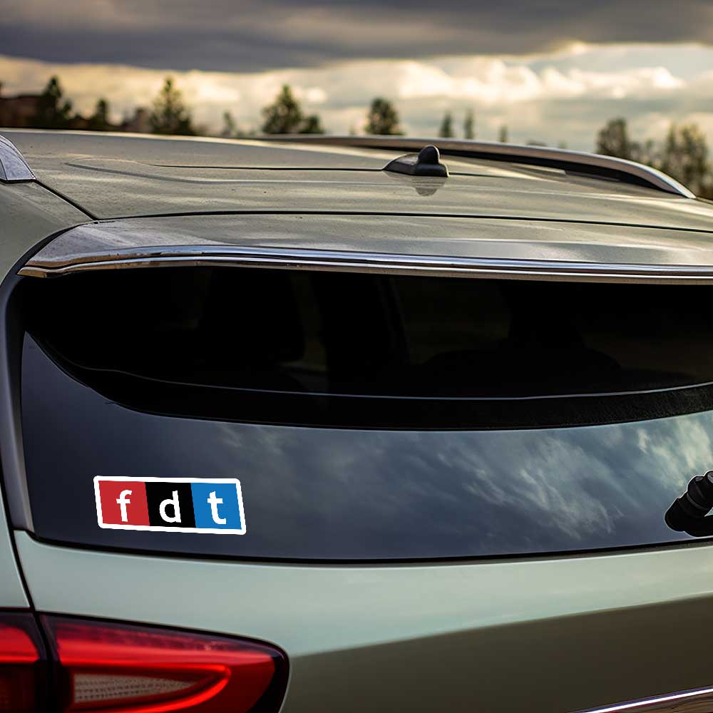 "FDT" Anti-Trump Vinyl Sticker Weatherproof Decal like NPR