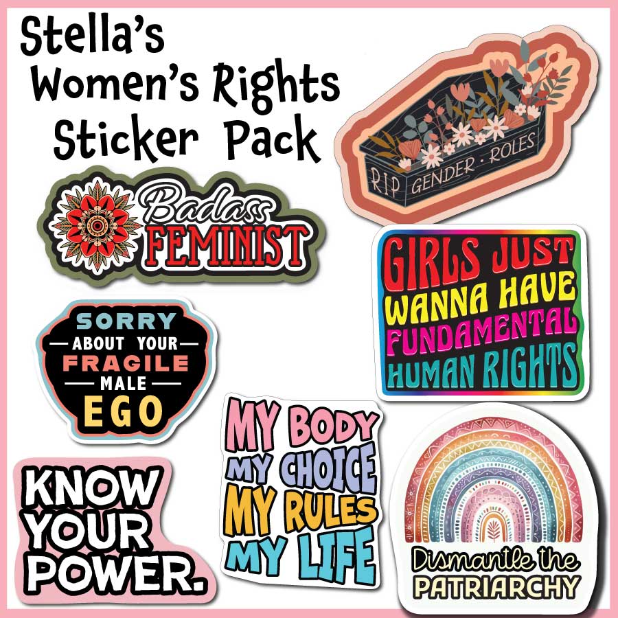 Women s Rights Feminism Pro Choice 7 Pack Stella s Stickers Cards women-s-rights-feminism-pro-choice-7-pack-stella-s-stickers-cards