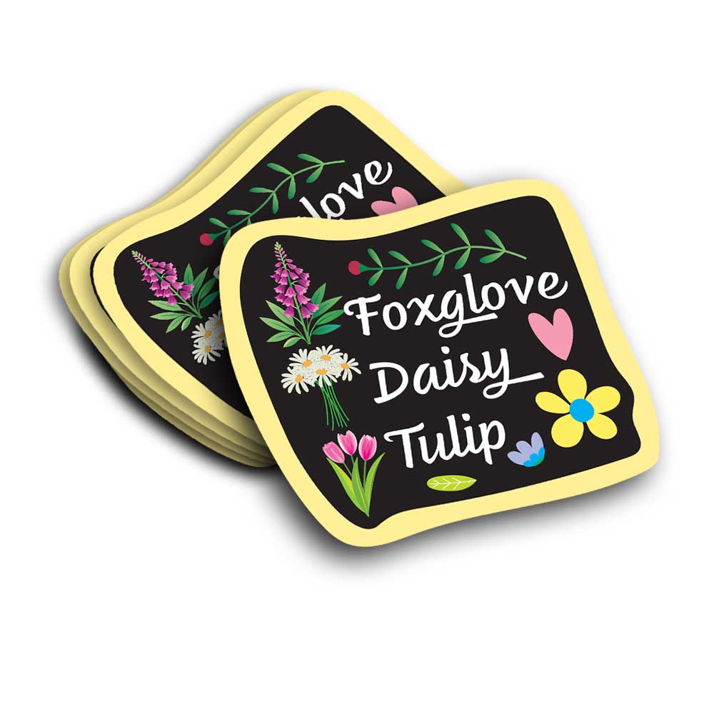 FOXGLOVE DAISY TULIP STICKER. FDT fuck donald trump anti Trump sticker vinyl decal bumper sticker