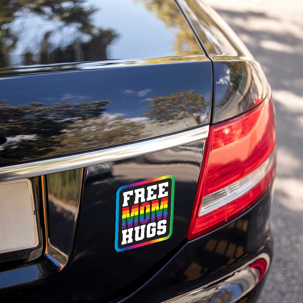 FREE Mom Hugs for LBGTQ PRIDE day Festival Sticker