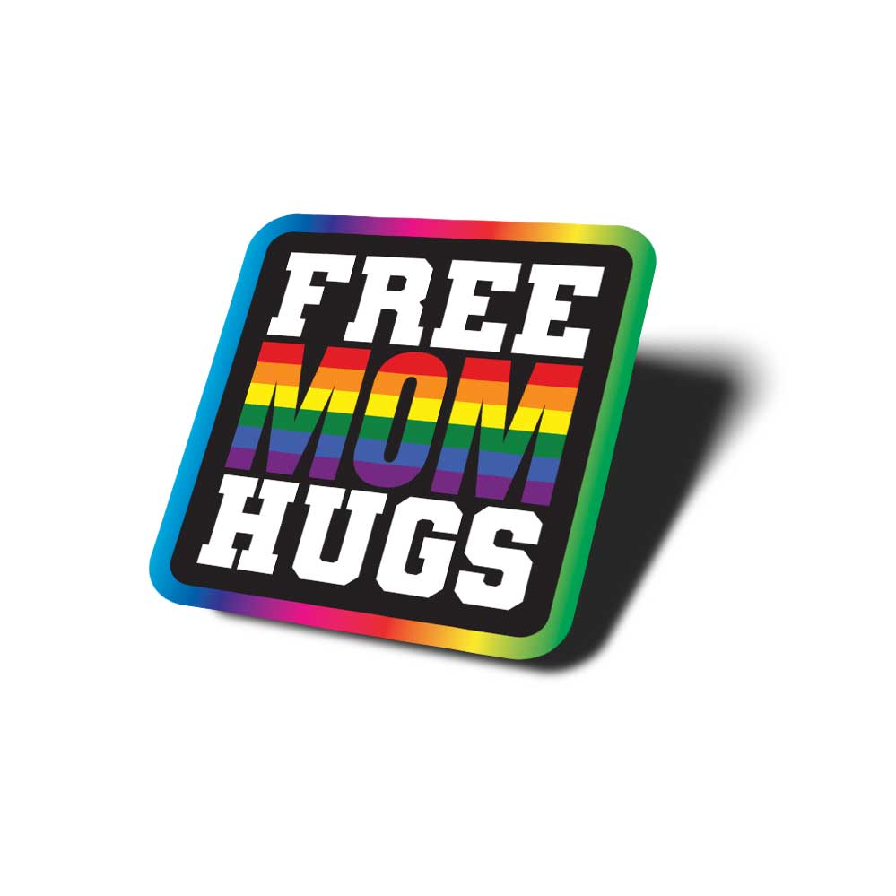 free mom  hugs LGBTQIA pride month sticker