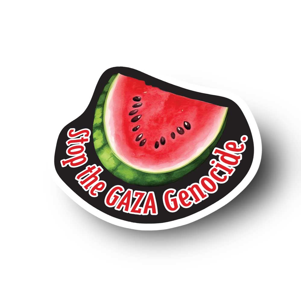 stop the gaza genocide sticker car decal bumper sticker free palestine