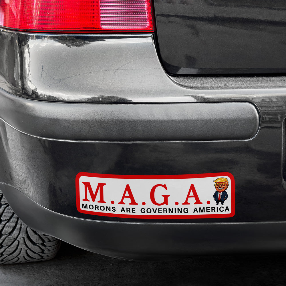 MAGA - Morons are Governing America Anti-Trump Vinyl Decal Weatherproof Sticker