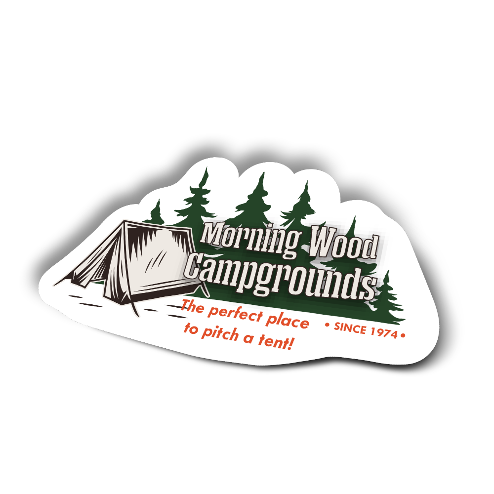 morning wood tent Morning Wood – Stella's Stickers & Cards