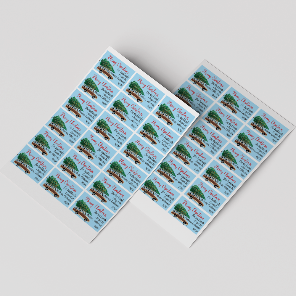 Christmas Vacation Return Address Labels