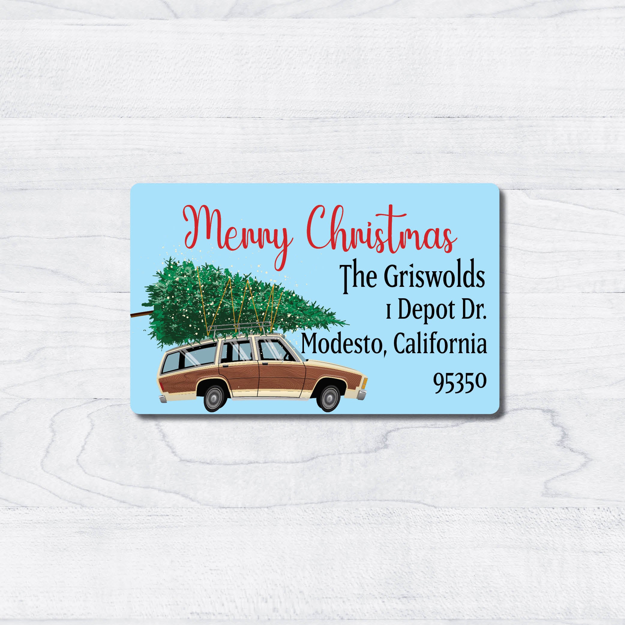 Chevy Chase Christmas Vacation Griswold return address labels