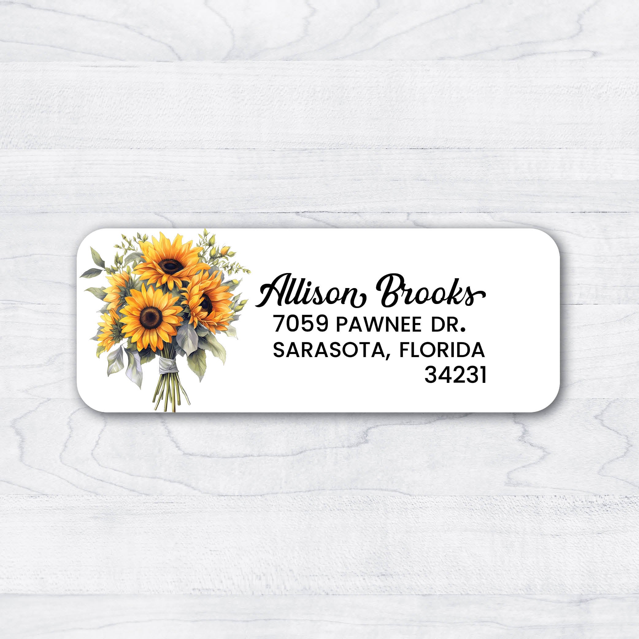 sunflower return address labels
