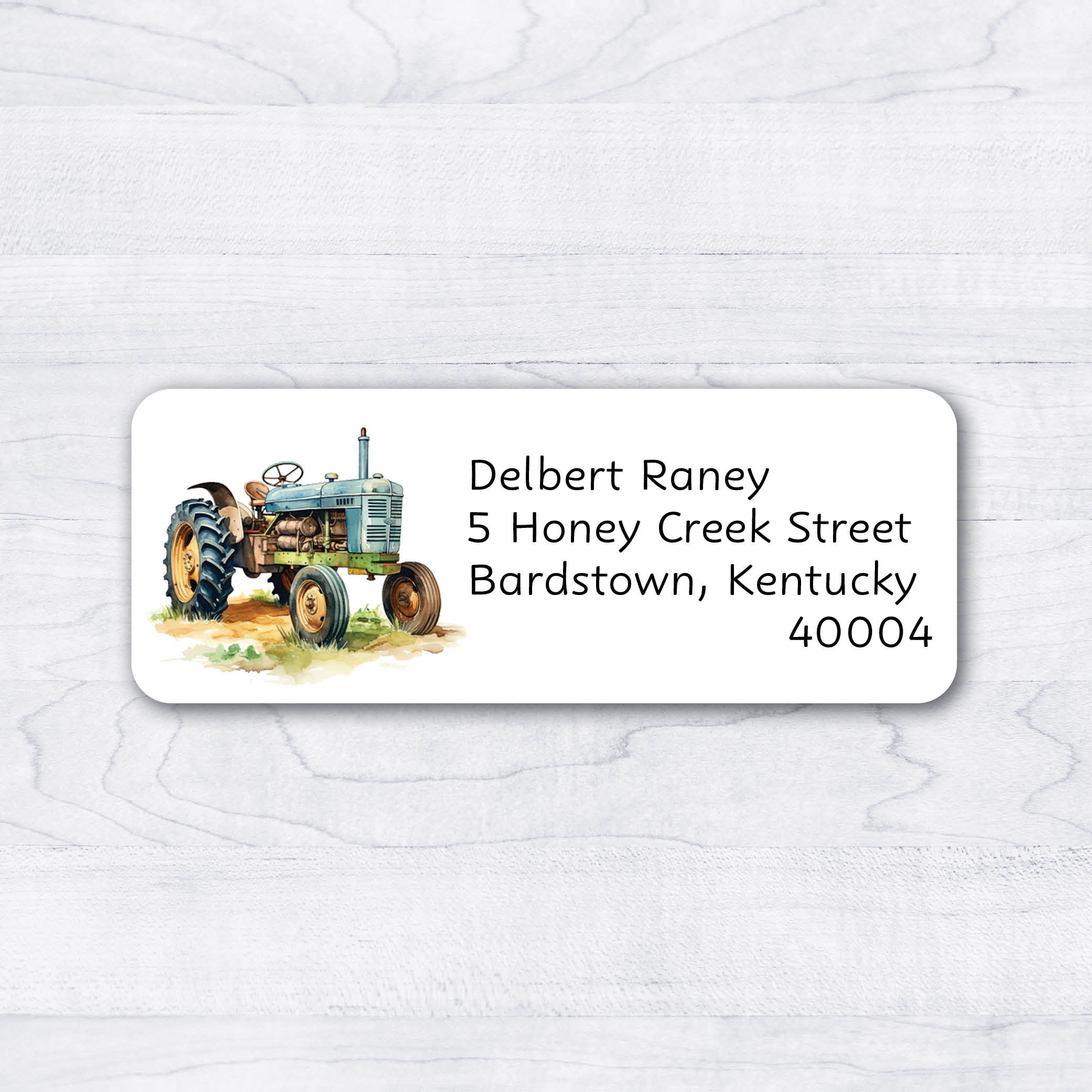 Farm Tractor Return Address Labels