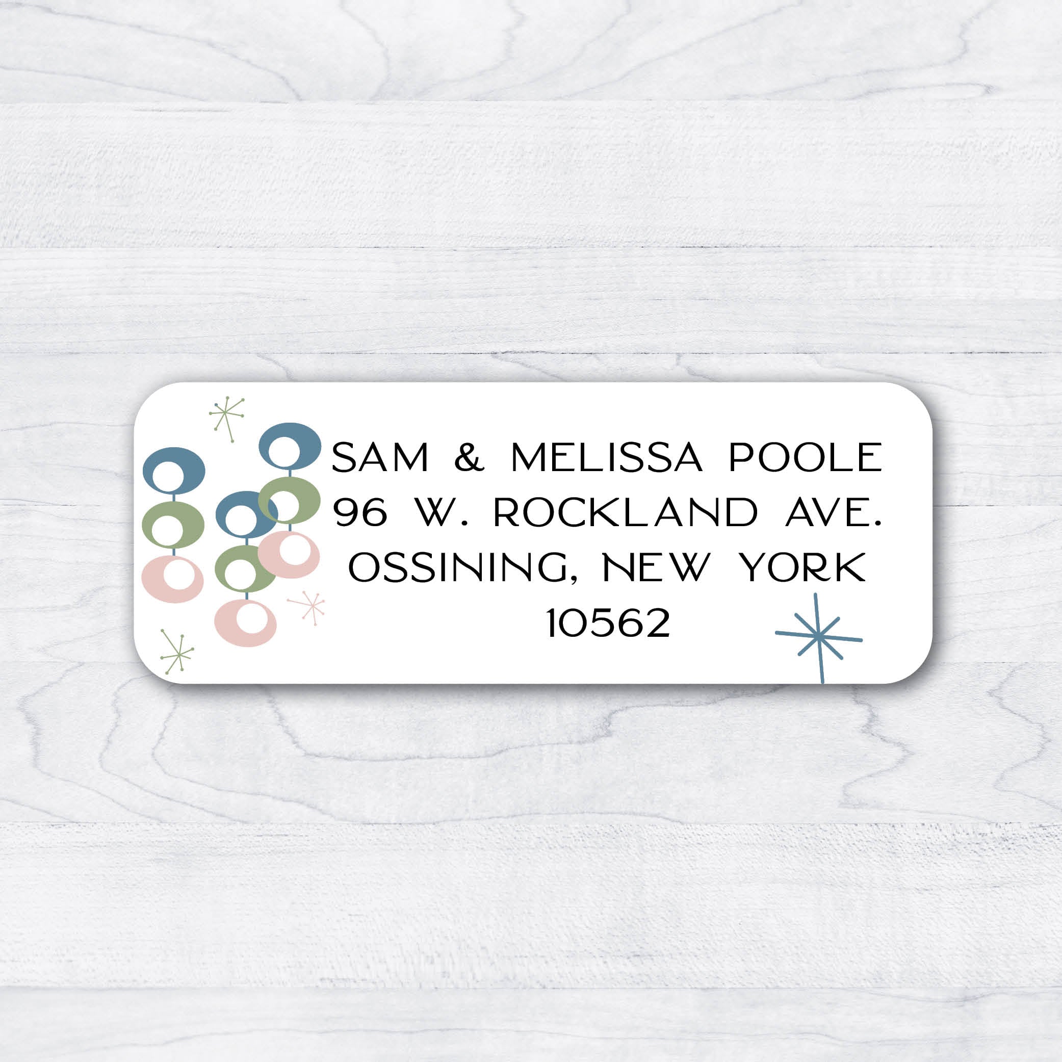Decorative Circles Return Address Labels
