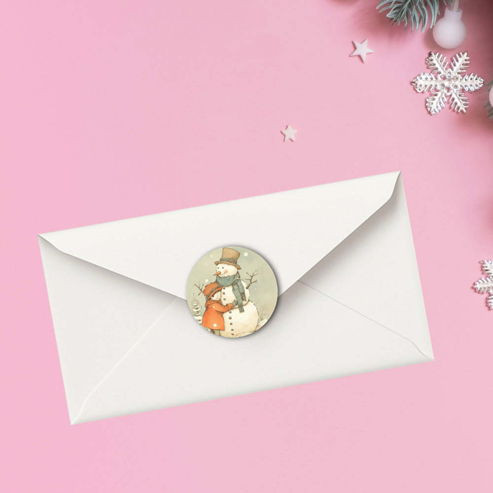 Vintage Snowman Holiday Cards — Pack of 12