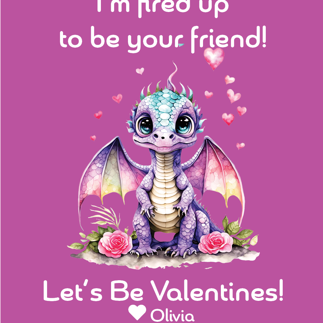 Dragon Valentines Children's Cards for Kids