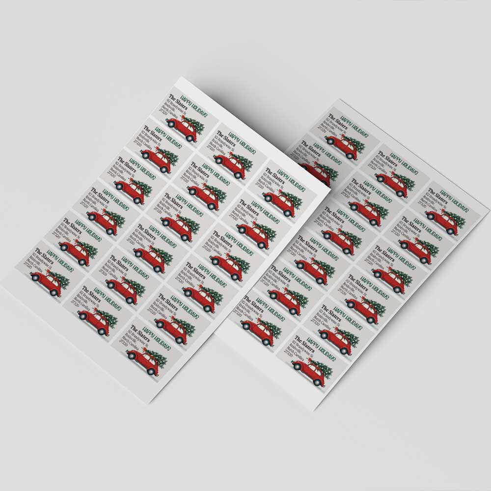 VW Beetle Return Address Labels