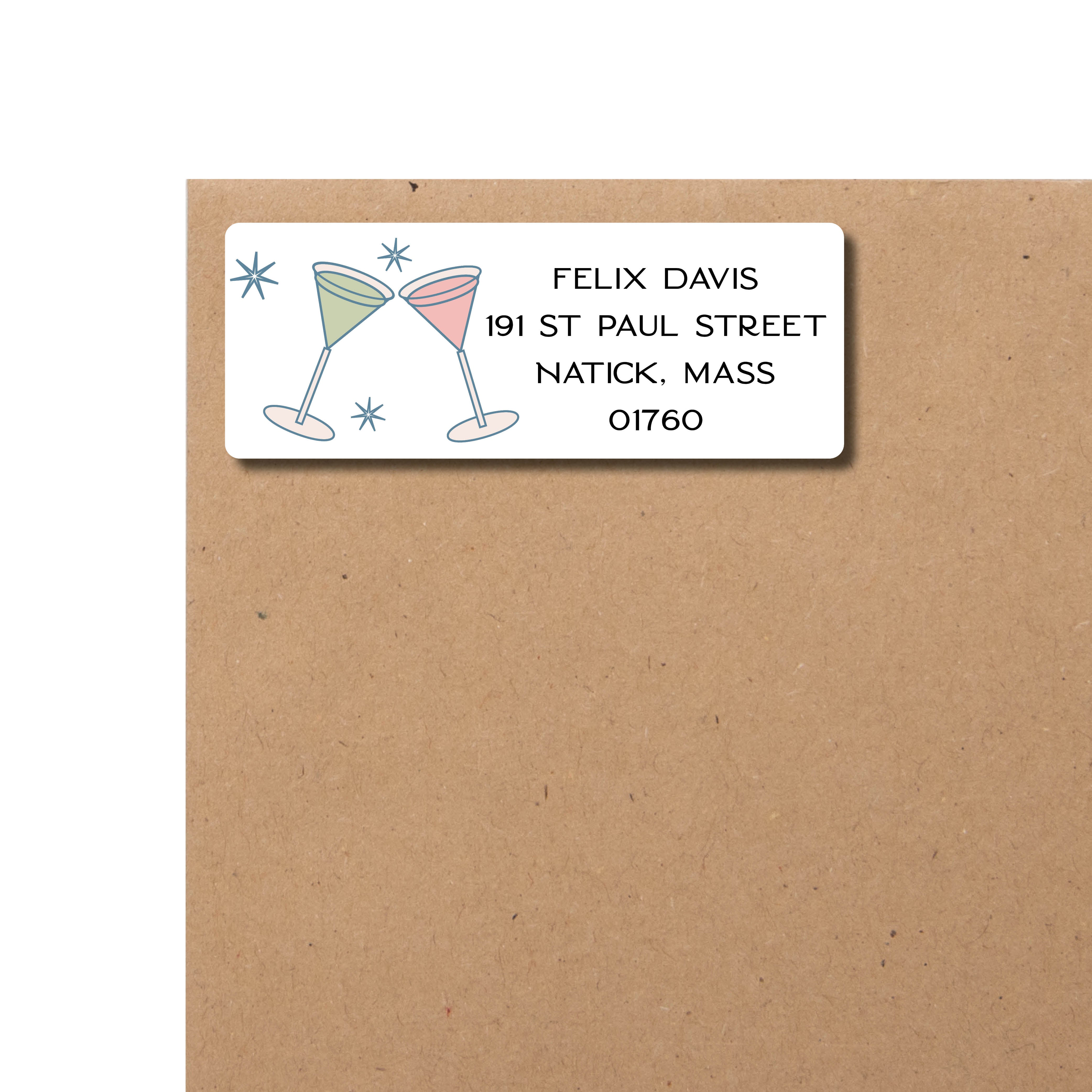 Mid Century Modern Return Address Labels