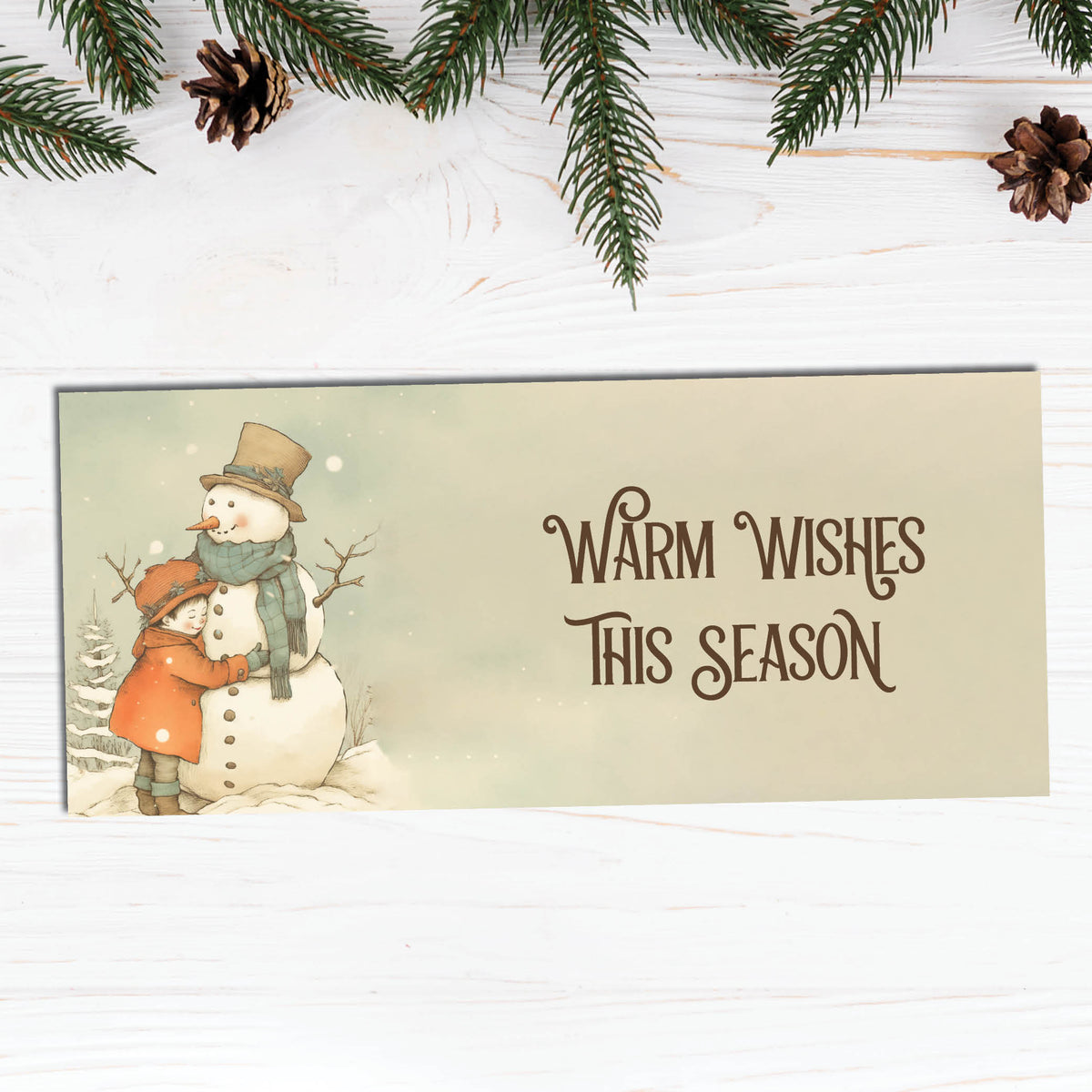 Vintage Snowman Holiday Cards — Pack of 12