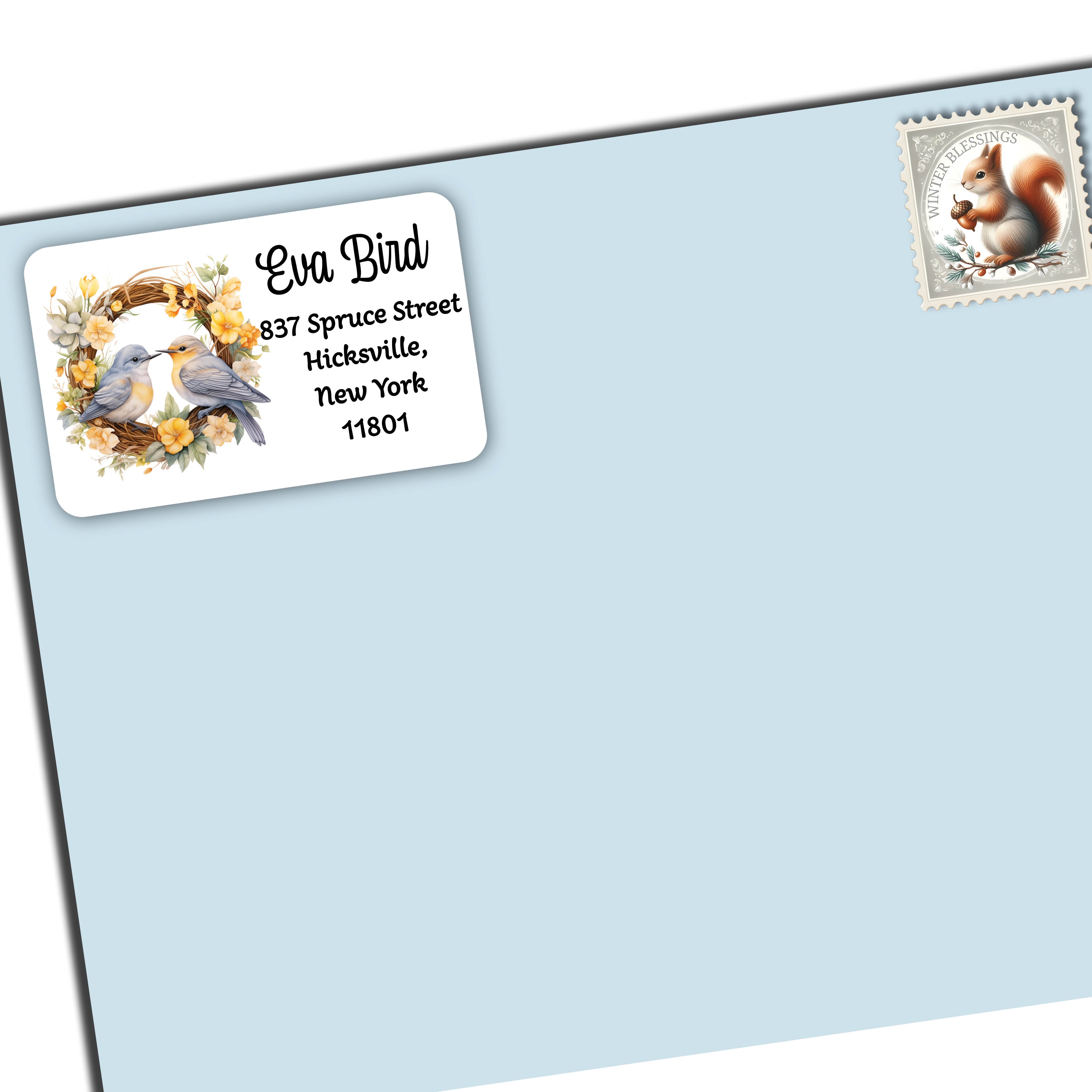 Springtime Birds Return Address Labels