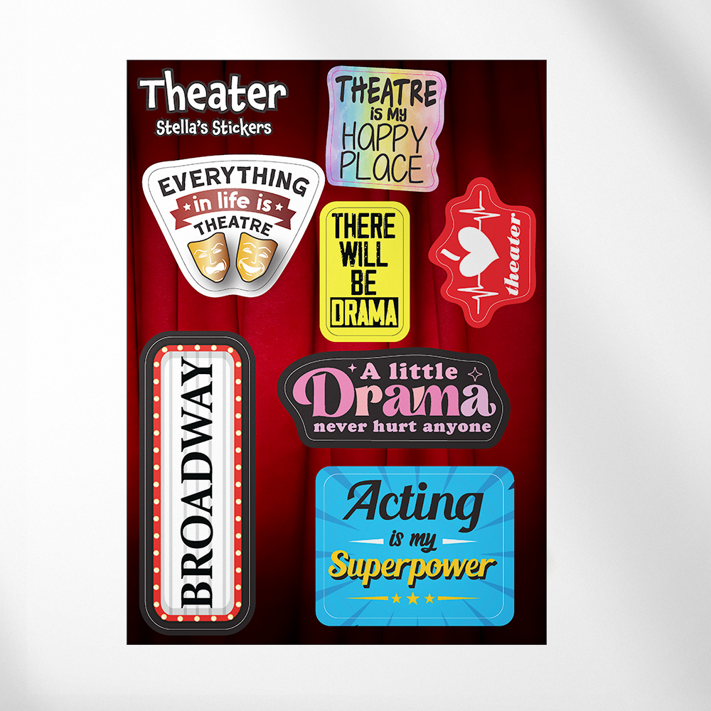 Theater Sticker Sheet | Vinyl Stickers