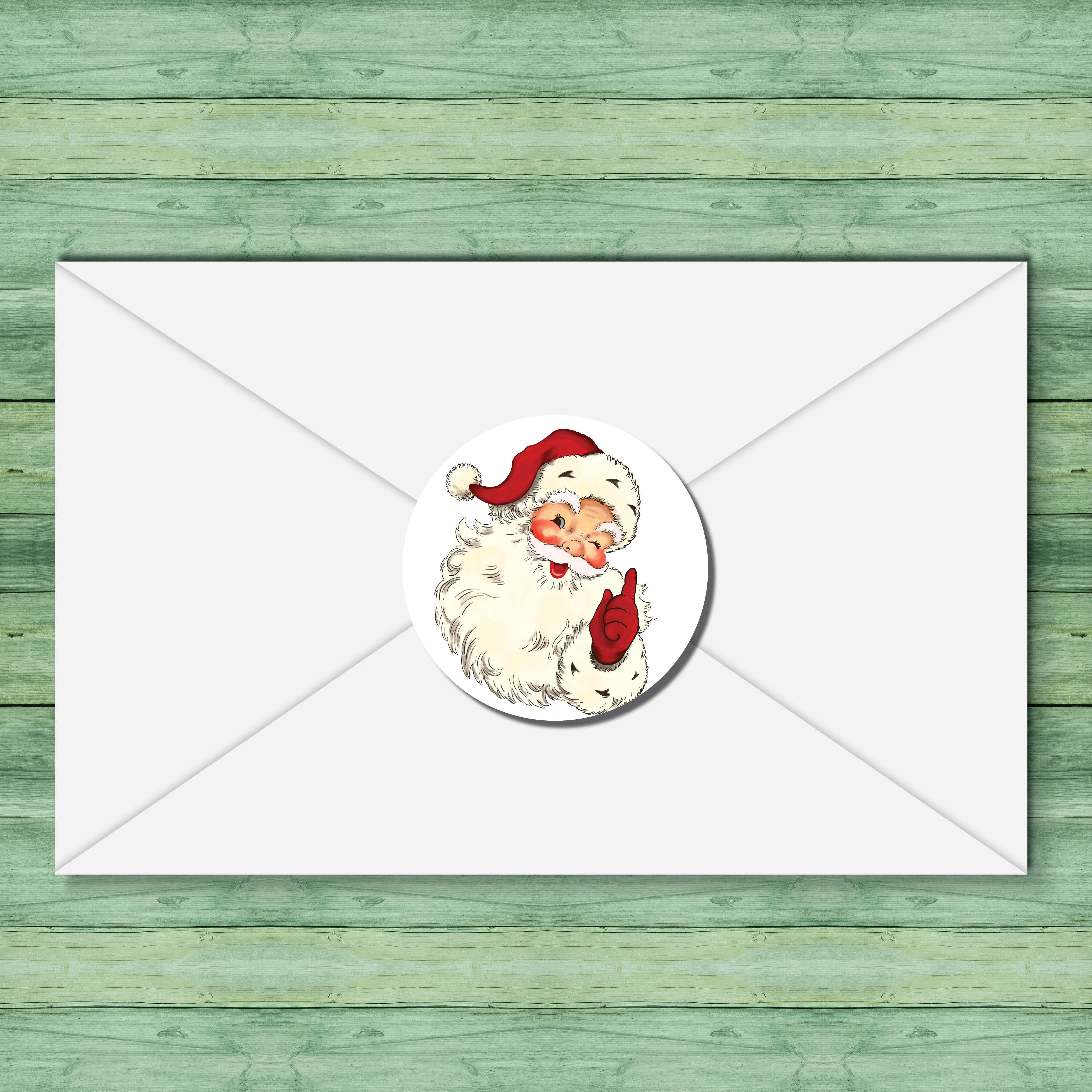 Vintage Santa Envelope Seals