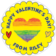 PRIDE Valentine Cards & Matching Stickers