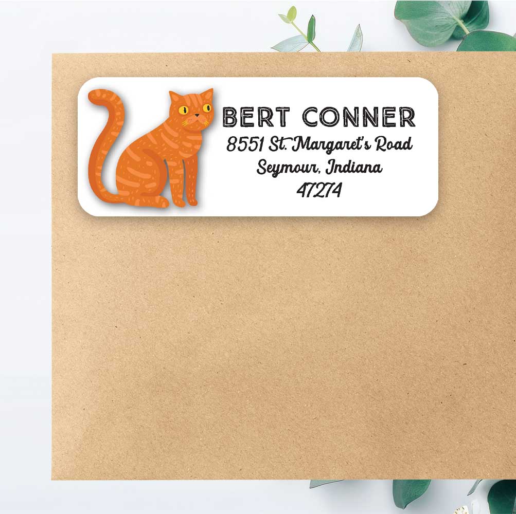 Quirky Cat Return Address Labels