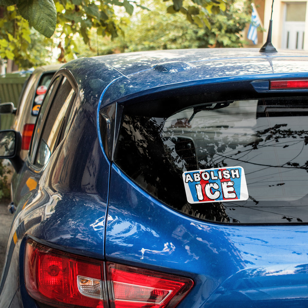 Abolish ICE Anti-Trump Pro-Immigration Vinyl Decal Weatherproof Sticker