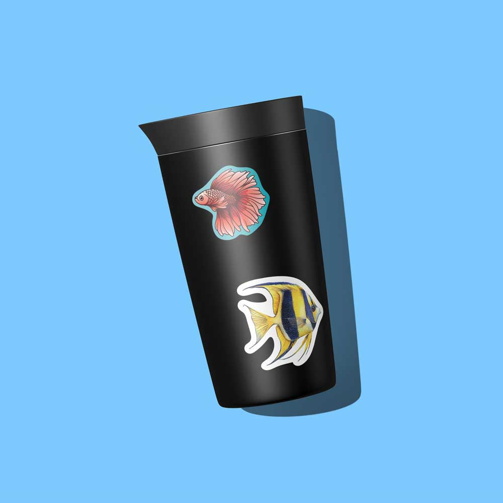 Angelfish Vinyl Decal Weatherproof Sticker