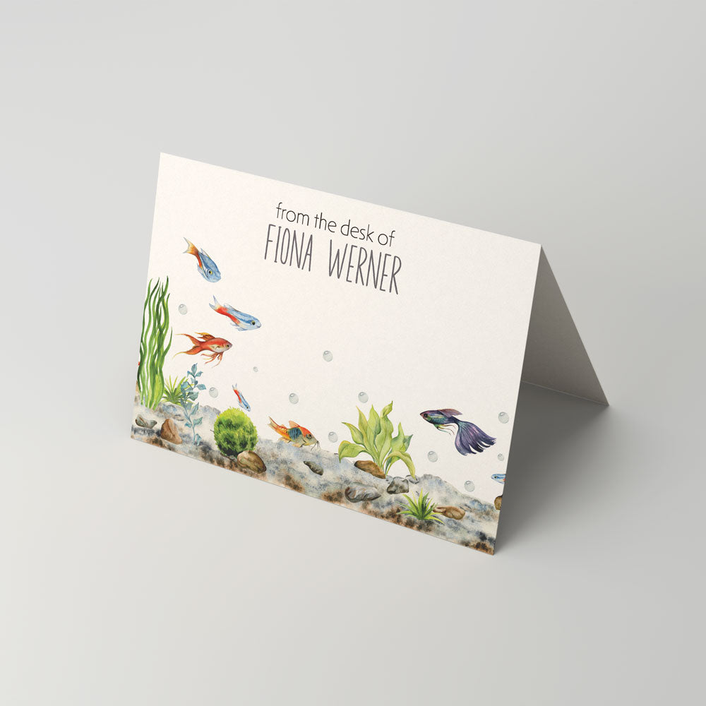 Aquarium Personal Notecards with Matching Seal
