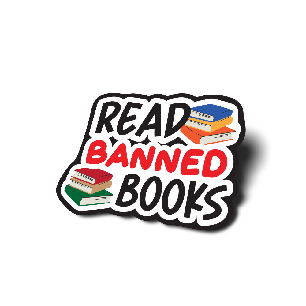 Read Banned Books Vinyl Sticker