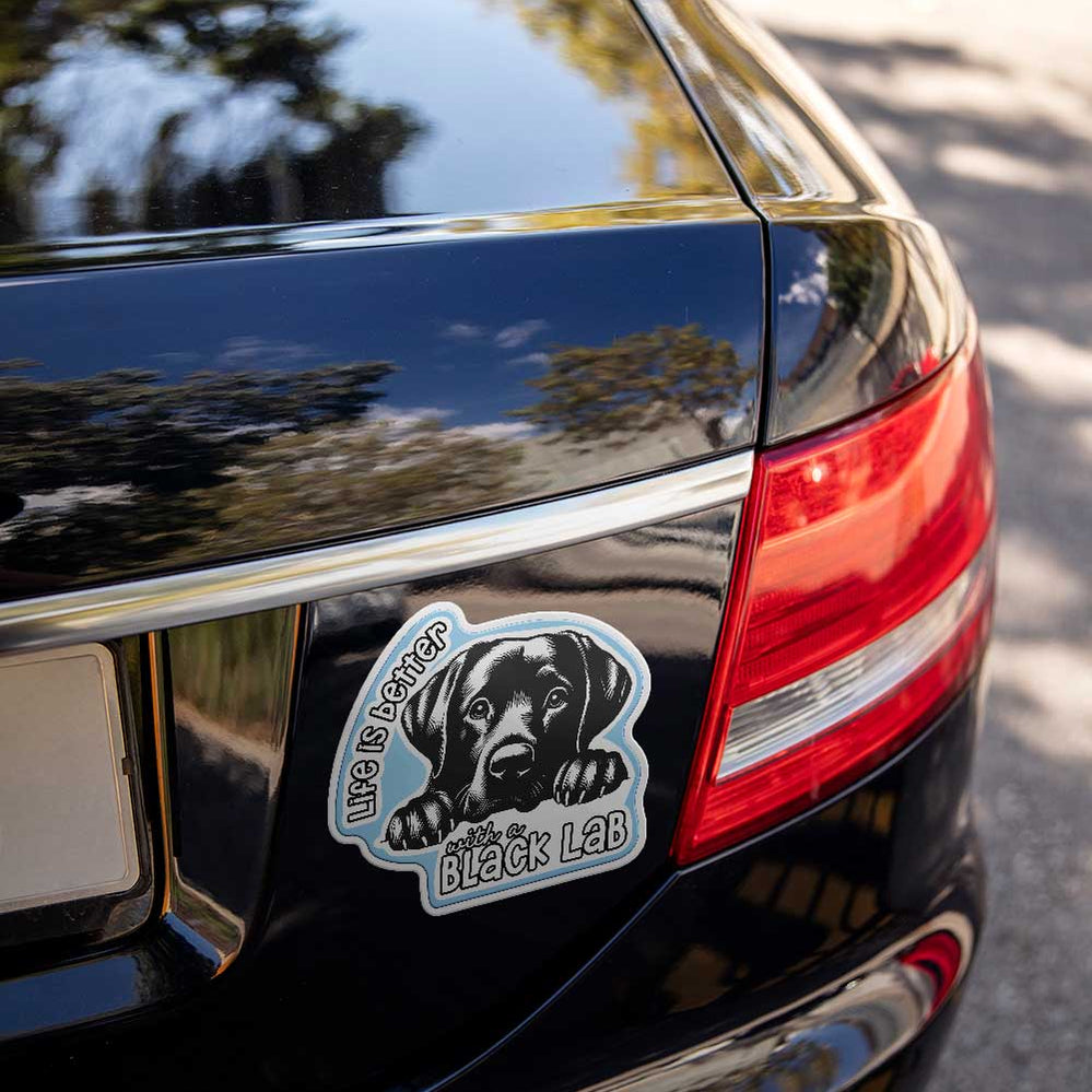 Black Labrador Retriever Sticker Dog Vinyl Decal