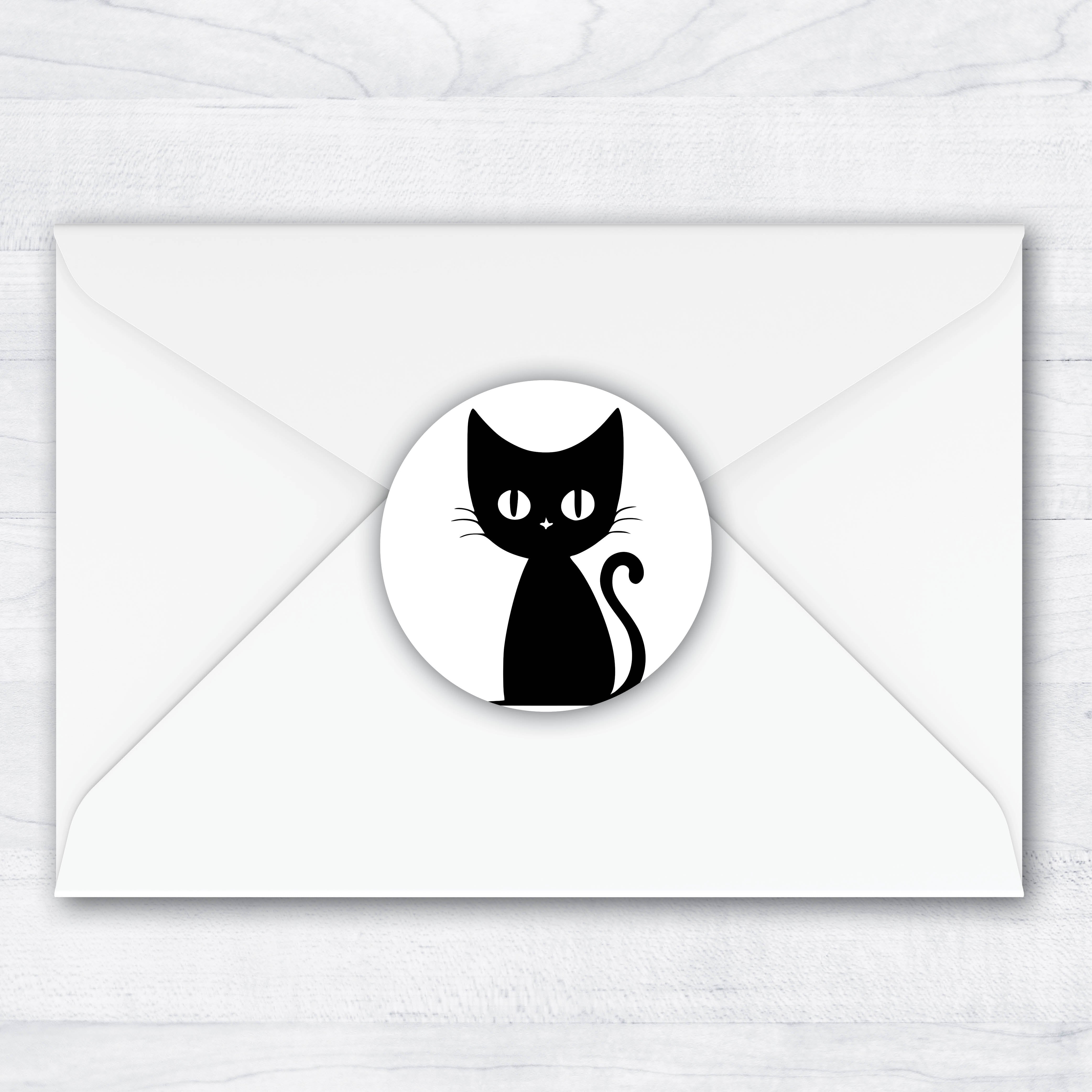 black cat envelope seal
