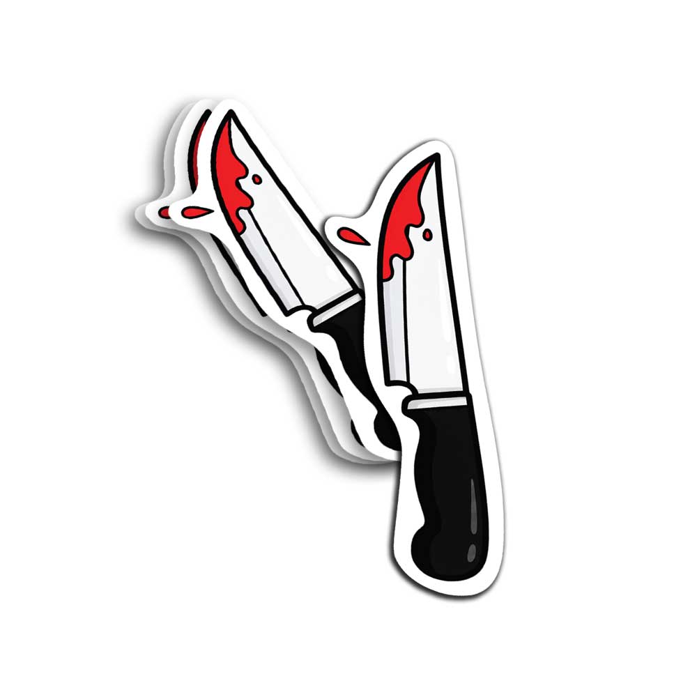 Bloody knife bookmarks set of 3 for horror and crime book readers