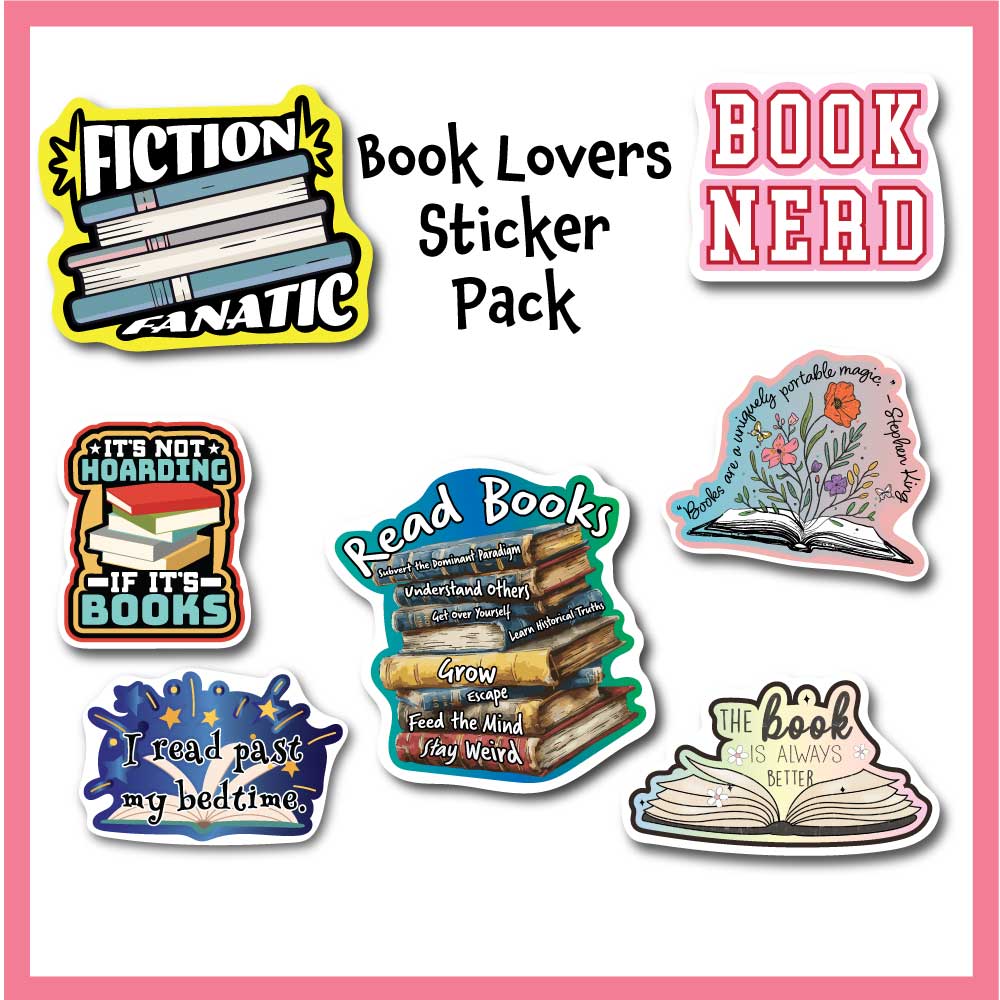 Book Lover's Sticker Pack – Stella's Stickers & Cards