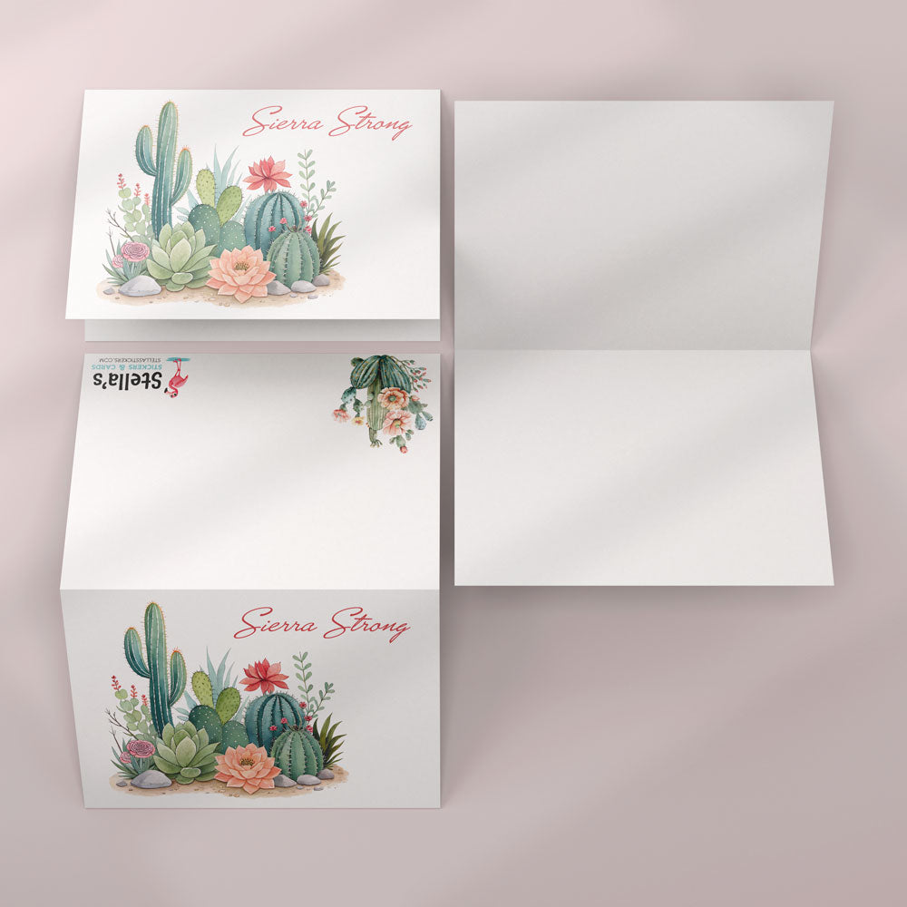 Cacti Personal Southwest Notecards with Envelope Seals