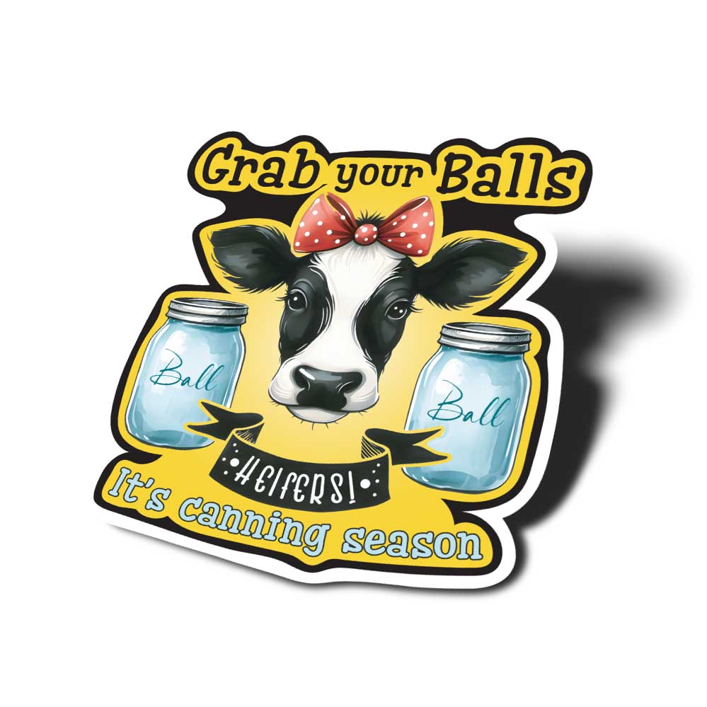 Grab Your Balls Canning Sticker