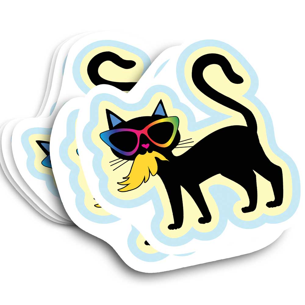 Cool Cat for Sanity Anti-Trump Pro LGBTQIA+ Vinyl Stickier Decal