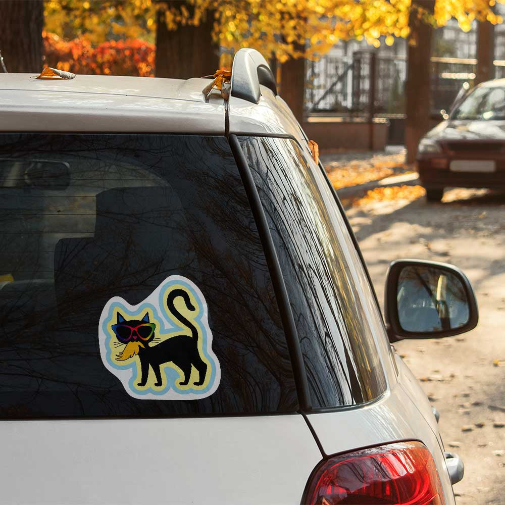Cool Cat for Sanity Anti-Trump Pro LGBTQIA+ Vinyl Stickier Decal