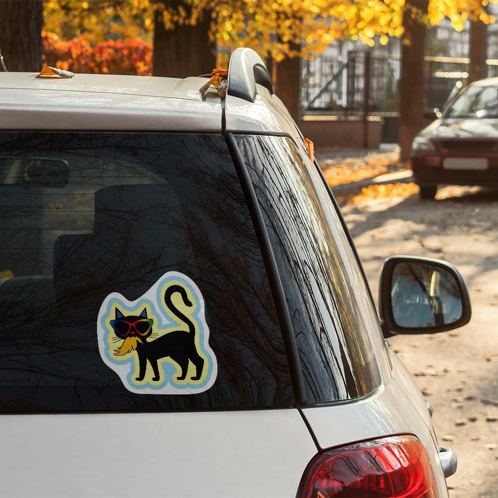 Cool Cat for Sanity Anti-Trump Pro LGBTQIA+ Vinyl Stickier Decal