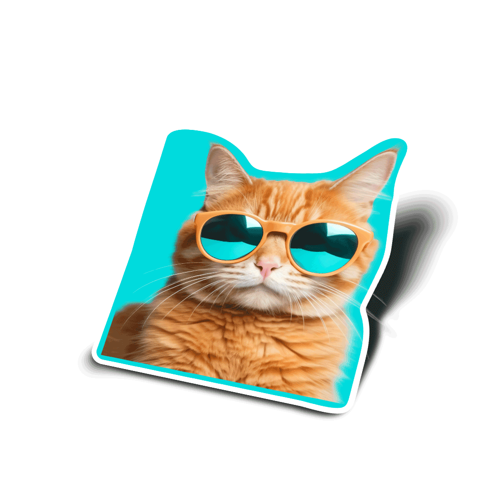 Cat in Sunglasses Vinyl Decal
