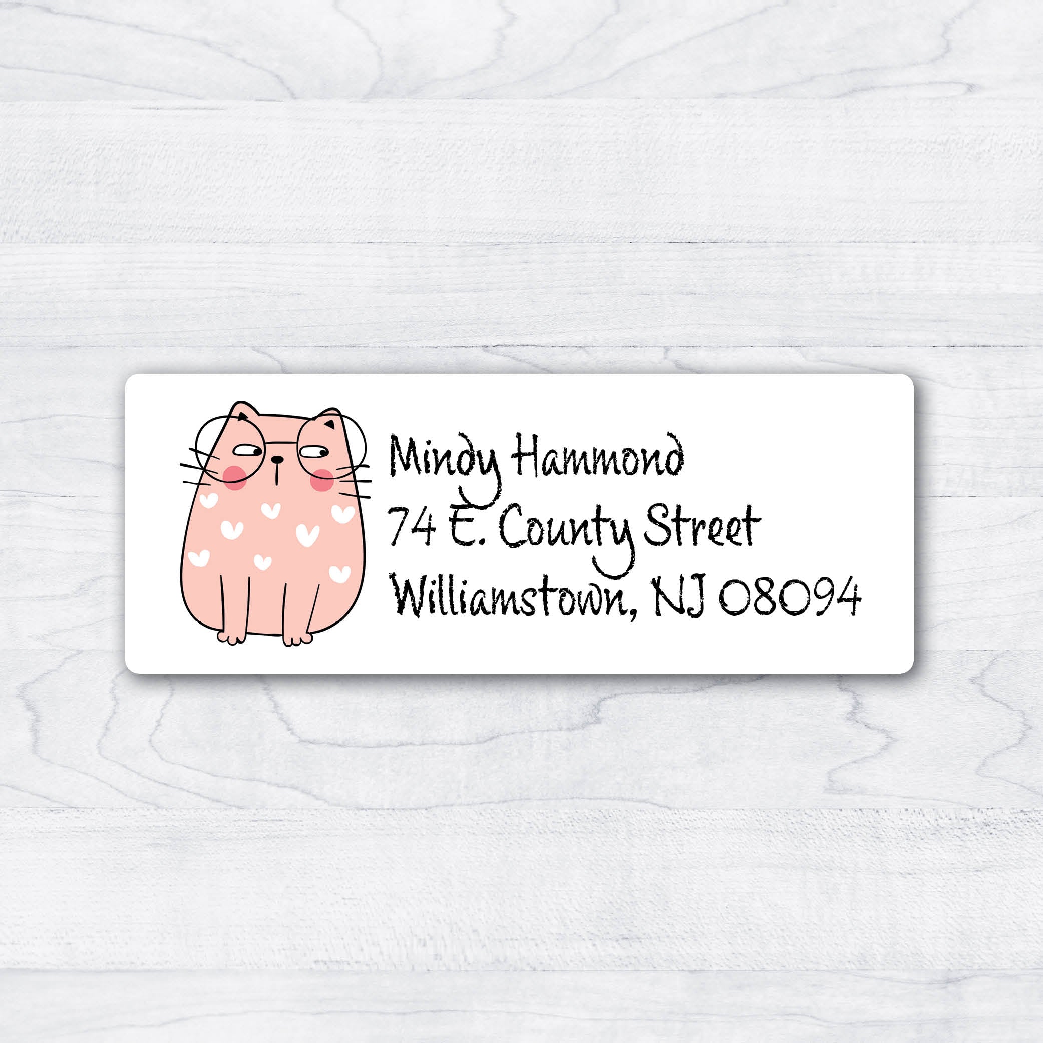 Stelle Sticker Css Cat with Glasses Return Address Labels – Stella's Stickers & Cards