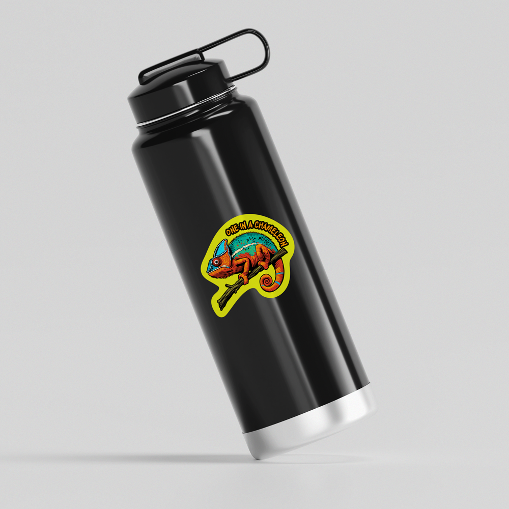 Chameleon Vinyl Sticker — Glossy, Weatherproof & Dishwasher-Safe