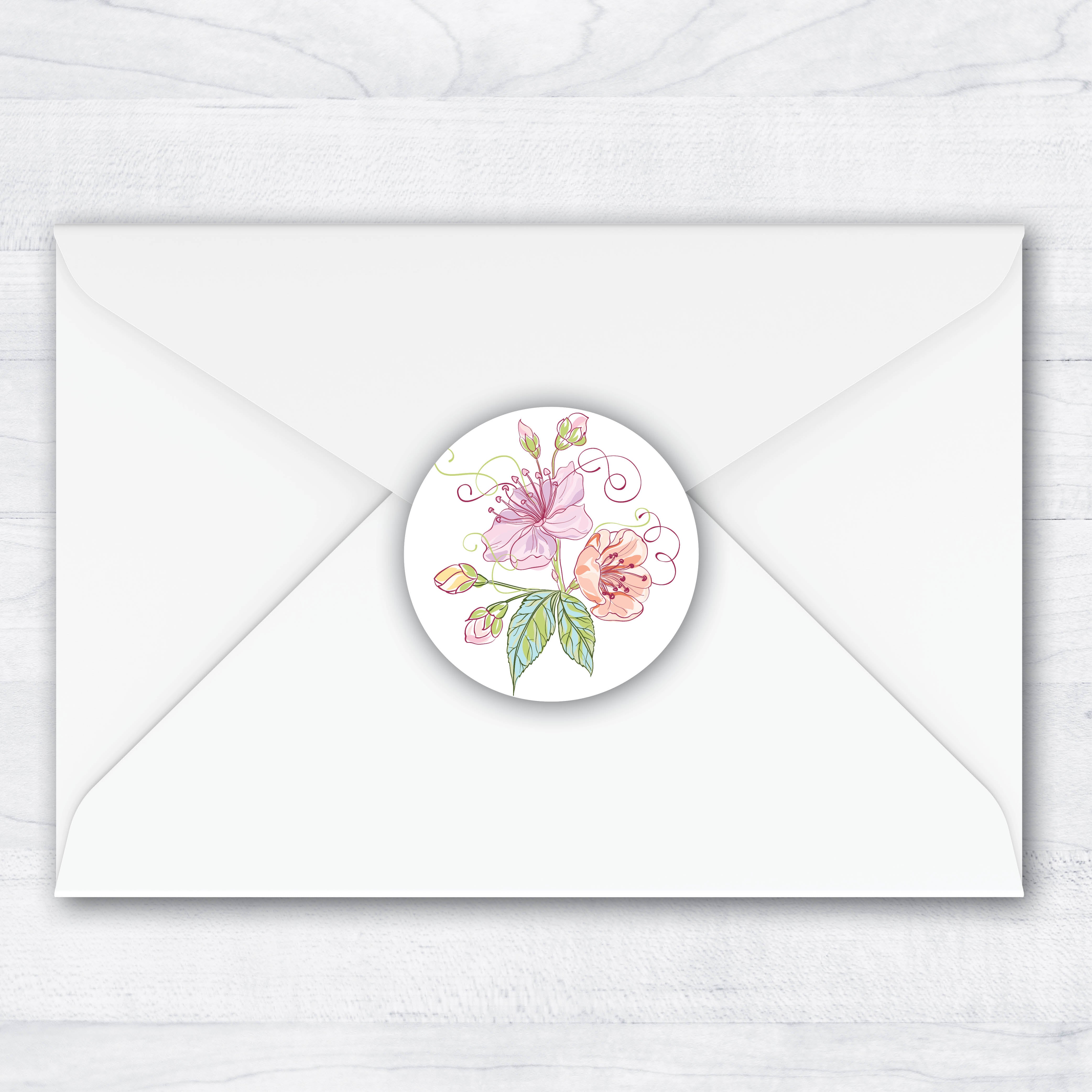 Cherry Blossom Envelope Seals