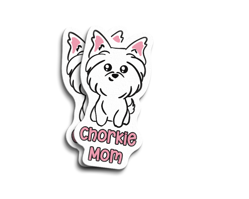 Chorkie Dog Vinyl Decal Weatherproof Sticker