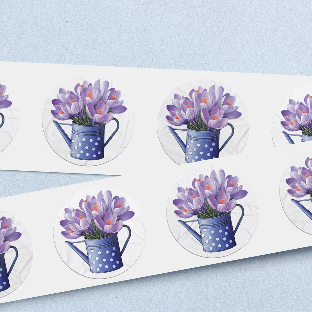Purple Crocus Envelope Seals