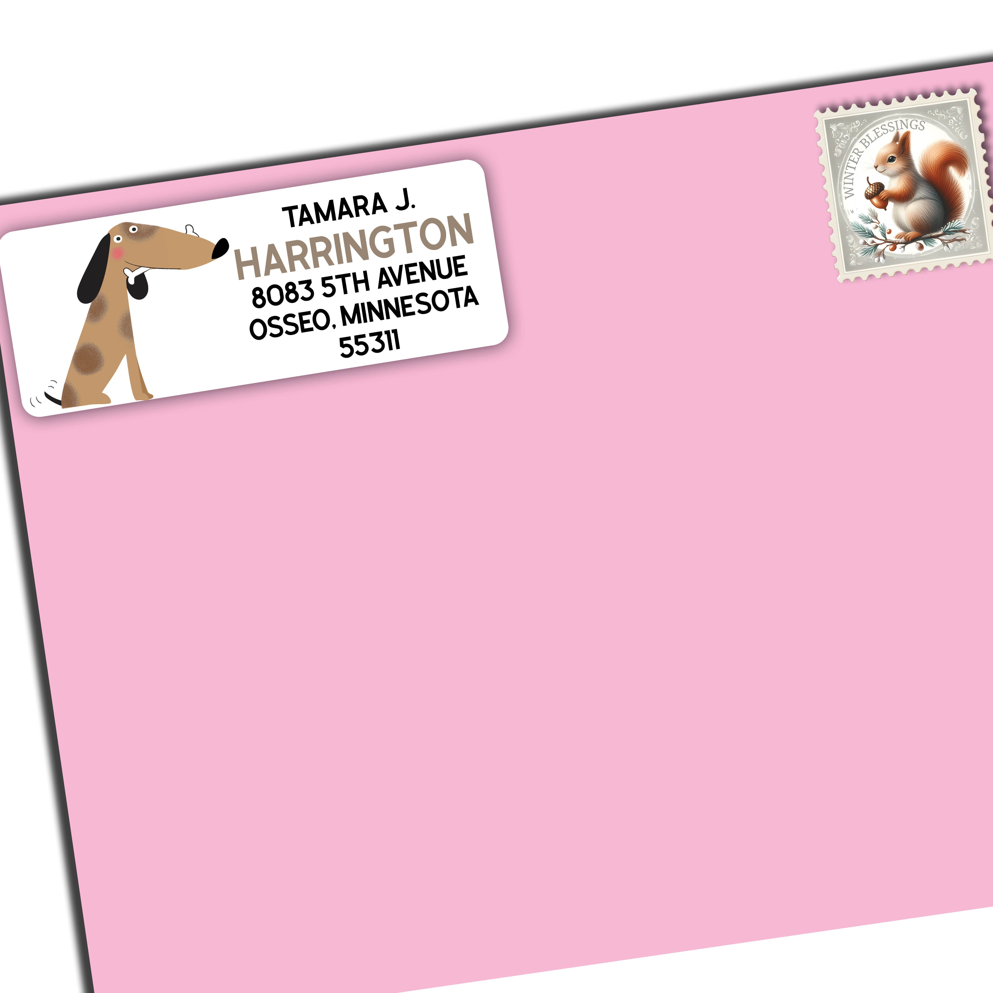 Dachshund Return Address Labels