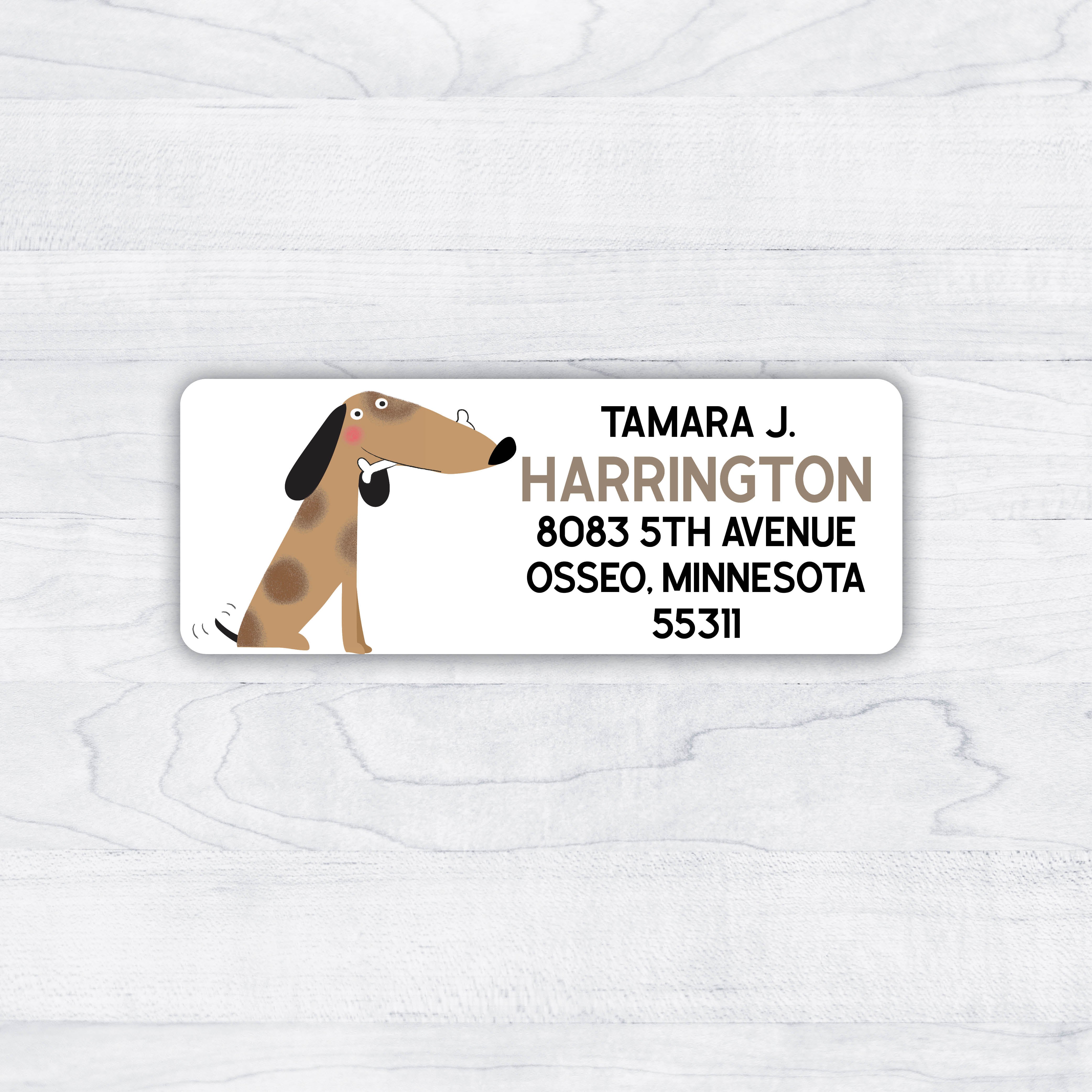 dachshund dog return address labels with cute dog
